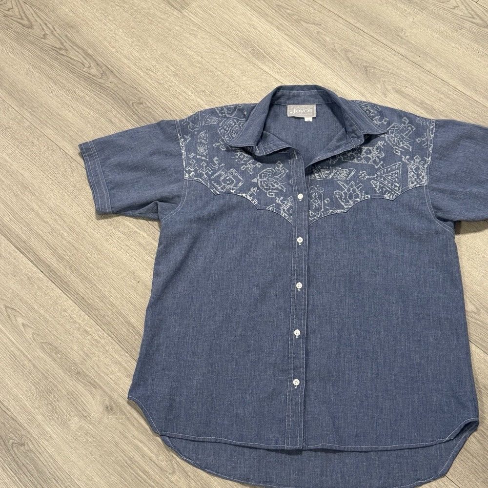 Vintage Expressions For Joyce Blouse Lightweight Button Down - Picture 4 of 10
